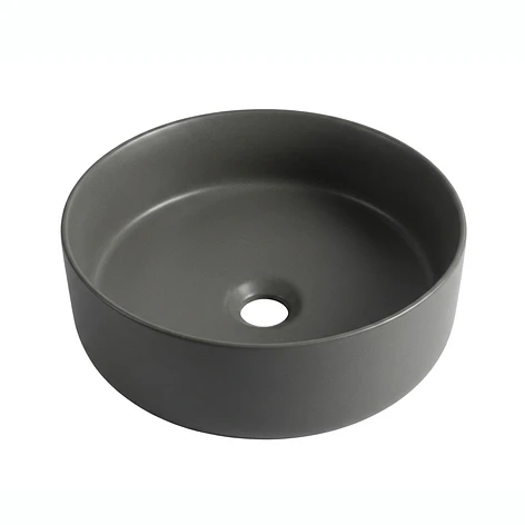 Lavamanos Redondo Sobreponer Joytek Loza 042AG Gris Mate | 36x12 cm 1