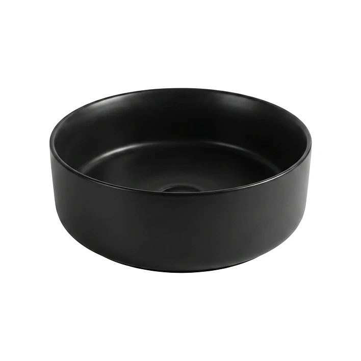 Lavamanos Redondo Sobreponer Joytek Loza 042AN Negro Mate | 36x12 cm 5