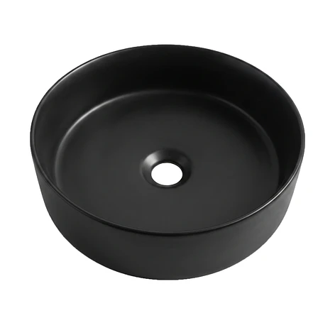 Lavamanos Redondo Sobreponer Joytek Loza 042AN Negro Mate | 36x12 cm 1