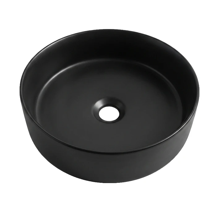 Lavamanos Redondo Sobreponer Joytek Loza 042AN Negro Mate | 36x12 cm 1