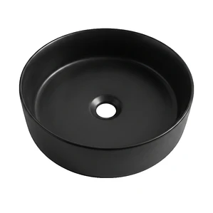 Lavamanos Redondo Sobreponer Joytek Loza 042AN Negro Mate | 36x12 cm