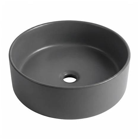 Lavamanos Redondo Sobreponer Joytek Loza 042DG Gris Mate | 40x12,5 cm 1