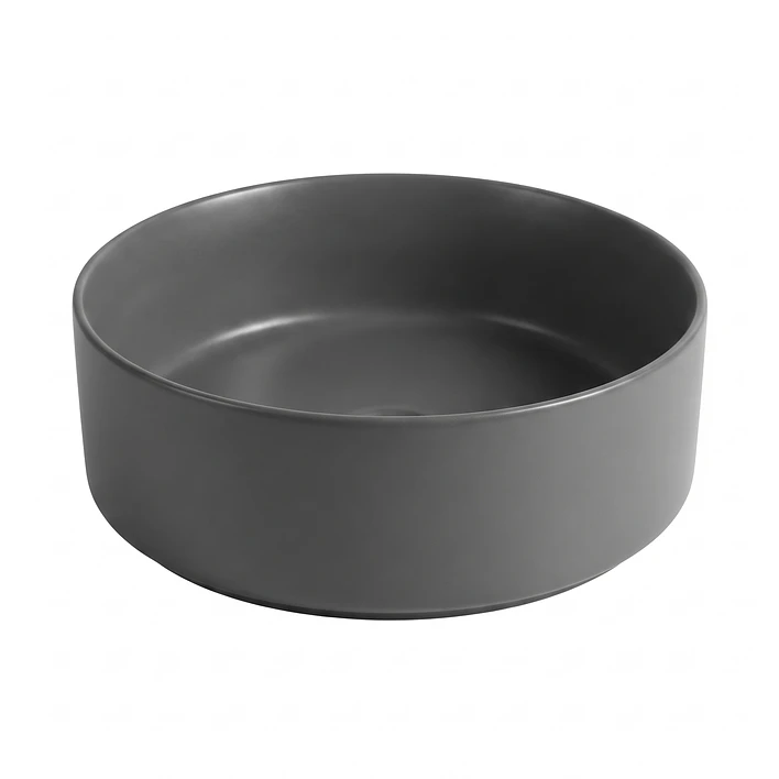 Lavamanos Redondo Sobreponer Joytek Loza 042DG Gris Mate | 40x12,5 cm 5