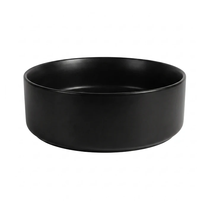 Lavamanos Redondo Sobreponer Joytek Loza 042D Negro Mate | 40x12,5 cm 5
