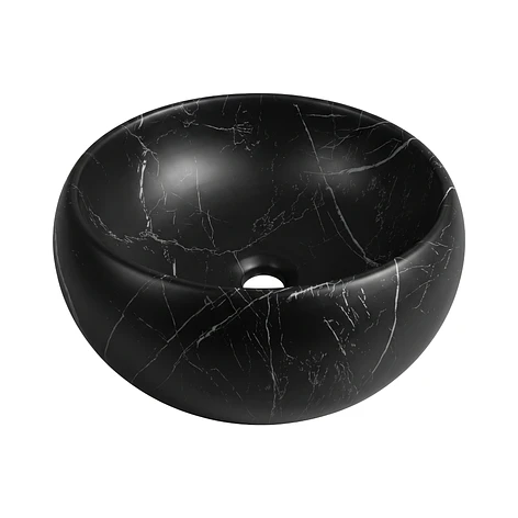 Lavamanos Redondo Sobreponer Joytek Loza 075 Negro Raizer | 40x15 cm 1