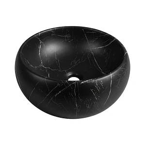 Lavamanos Redondo Sobreponer Joytek Loza 075 Negro Raizer | 40x15 cm