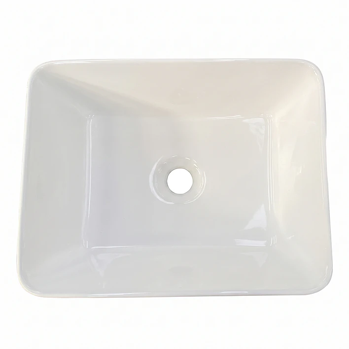Lavamanos Rectangular Sobreponer Joytek Loza 103A Blanco | 40,5x30,5x13 cm 7