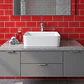 Lavamanos Rectangular Sobreponer Joytek Loza 103A Blanco | 40,5x30,5x13 cm - Miniatura 4