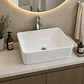 Lavamanos Rectangular Sobreponer Joytek Loza 103B Blanco | 48x38x13,5 cm - Miniatura 4
