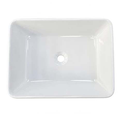 Lavamanos Rectangular Sobreponer Joytek Loza 103B Blanco | 48x38x13,5 cm 5