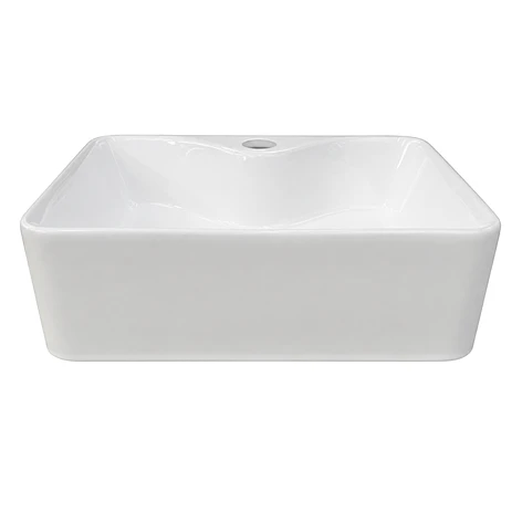 Lavamanos Rectangular Sobreponer Joytek Loza 104A Blanco | 41x31x13 cm 5