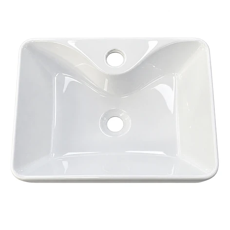 Lavamanos Rectangular Sobreponer Joytek Loza 104A Blanco | 41x31x13 cm 7