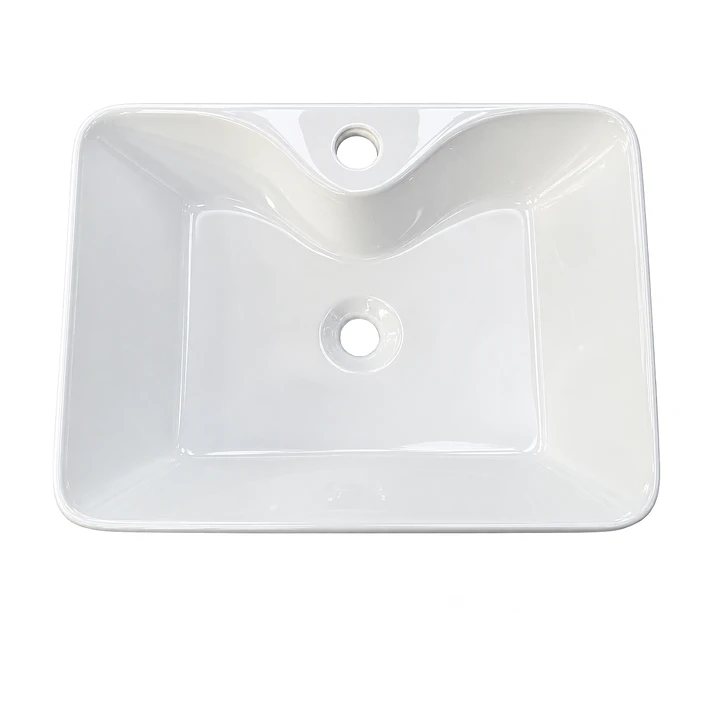 Lavamanos Rectangular Sobreponer Joytek Loza 104B Blanco | 48x38x13,5 cm 7