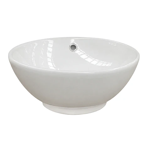 Lavamanos Redondo Sobreponer Joytek Loza 080S Blanco | 38x15 cm 1