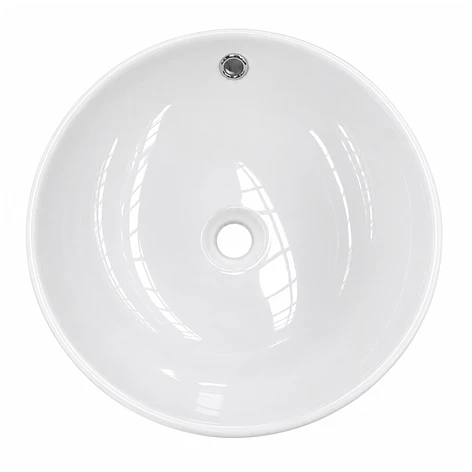 Lavamanos Redondo Sobreponer Joytek Loza 080S Blanco | 38x15 cm 6
