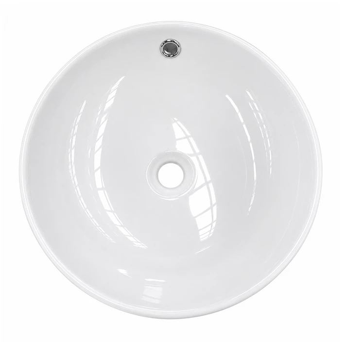 Lavamanos Redondo Sobreponer Joytek Loza 080S Blanco | 38x15 cm 6