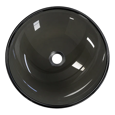 Lavamanos Redondo Sobreponer Joytek Vidrio 35N Negro | 35x13 cm 6