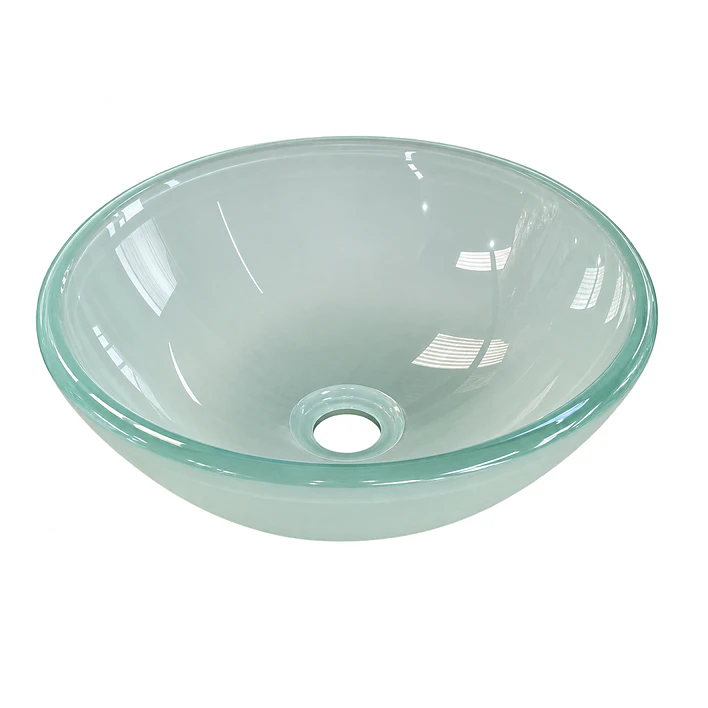 Lavamanos Redondo Sobreponer Joytek Vidrio 35T Transparente | 35x13 cm 1