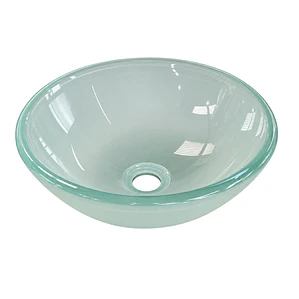 Lavamanos Redondo Sobreponer Joytek Vidrio 35T Transparente | 35x13 cm