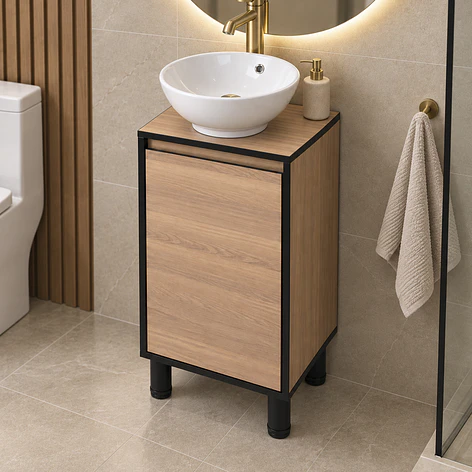 Mueble de Baño Altair Nogal Claro (No Incluye Lavamanos) 40x46x72 cm 4