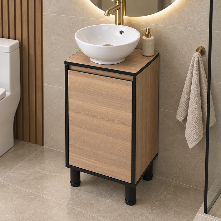 Mueble de Baño Altair Nogal Claro (No Incluye Lavamanos) 40x46x72 cm 4