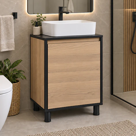 Mueble de Baño Altair Nogal Claro (No Incluye Lavamanos) 50x46x72 cm 4