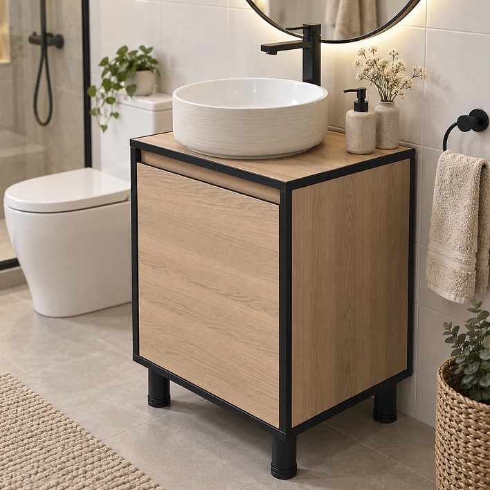 Mueble de Baño Altair Nogal Claro (No Incluye Lavamanos) 50x46x72 cm 5