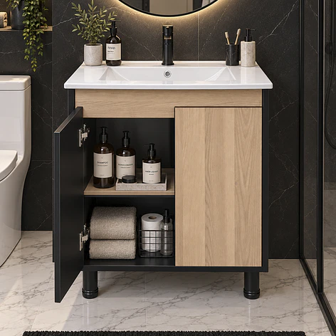 Mueble de Baño Altair Nogal Claro con Cubierta 60x46x84 cm 3