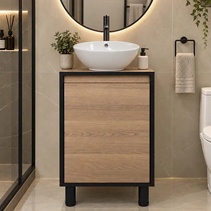 Mueble de Baño Altair Nogal Claro con Lavamanos 40x46x72 cm