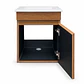 Mueble de Baño Domus Nogal con Cubierta a Muro 41x41x47 cm - Miniatura 4