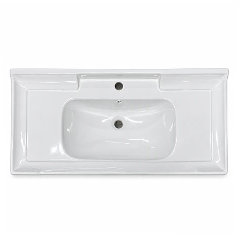 Cubierta de Loza con Relieve Blanca 100X47 3