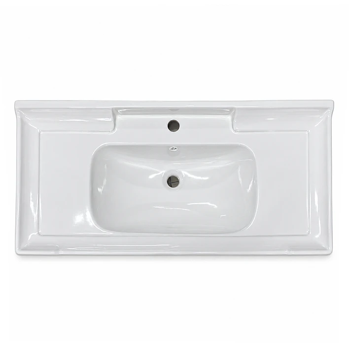 Cubierta de Loza con Relieve Blanca 100X47 3