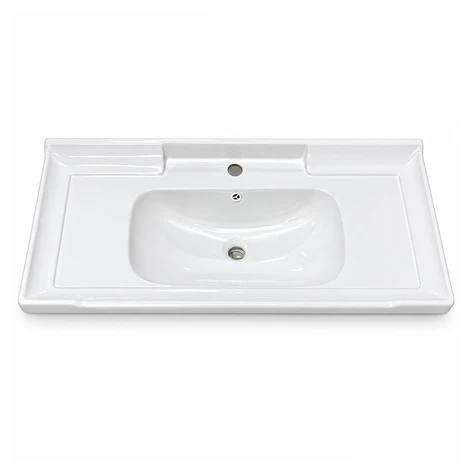 Cubierta de Loza con Relieve Blanca 100X47 2