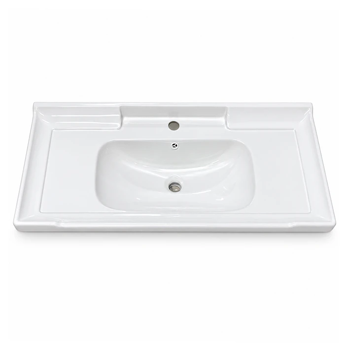 Cubierta de Loza con Relieve Blanca 100X47 2