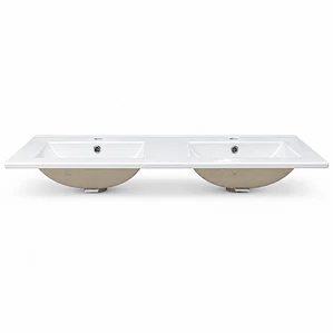 Cubierta de Loza Plana Doble Blanca 120X47