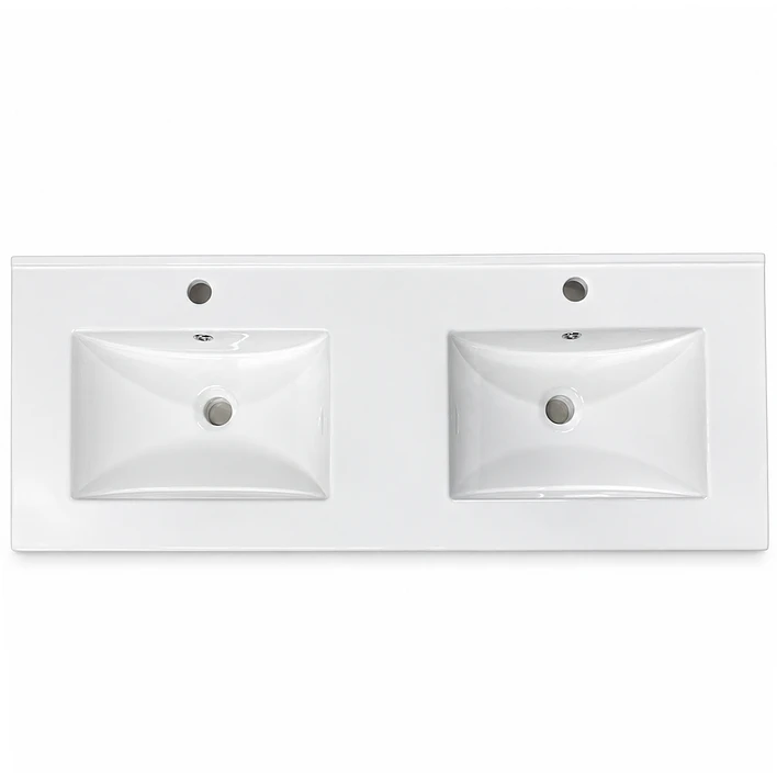 Cubierta de Loza Plana Doble Blanca 120X47 3