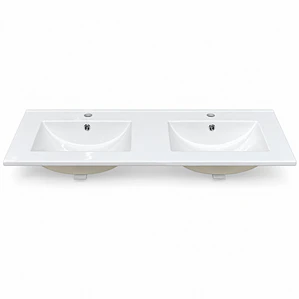 Cubierta de Loza Plana Doble Blanca 120X47