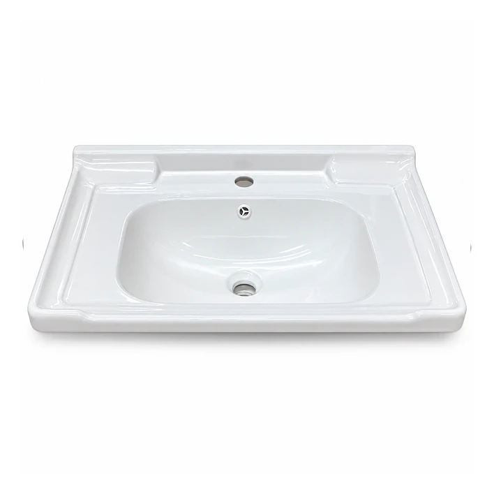 Cubierta de Loza con Relieve Blanca 80X47 2