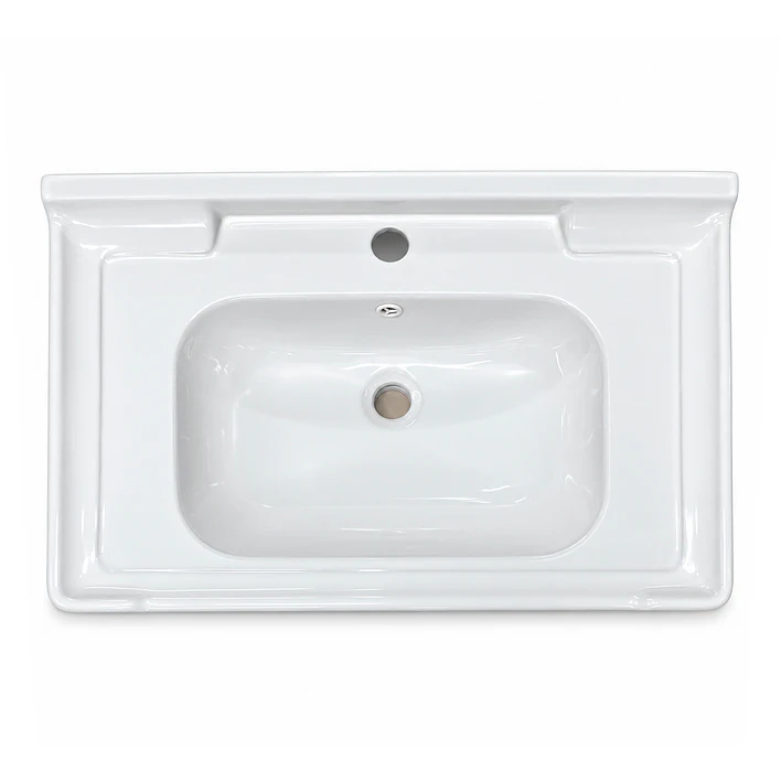 Cubierta de Loza con Relieve Blanca 80X47 3