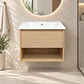 Mueble Vanitorio Austin Beis Natural con Cajón y Repisa 60x47x52 cm (Incluye Cubierta de Loza) - Miniatura 1