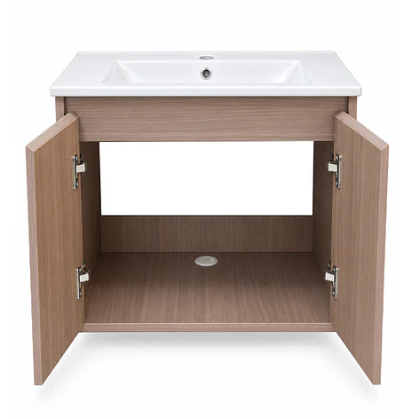 Mueble Vanitorio Austin Nogal Oscuro con 2 Puertas 60x47x52 cm (Incluye Cubierta de Loza) 6