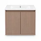 Mueble Vanitorio Austin Nogal Oscuro con 2 Puertas 60x47x52 cm (Incluye Cubierta de Loza) - Miniatura 2