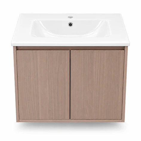 Mueble Vanitorio Austin Nogal Oscuro con 2 Puertas 60x47x52 cm (Incluye Cubierta de Loza) 8