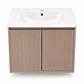 Mueble Vanitorio Austin Nogal Oscuro con 2 Puertas 60x47x52 cm (Incluye Cubierta de Loza) - Miniatura 8