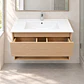 Mueble Vanitorio Austin Beis Natural con Cajón y Repisa 80x47x52 cm (Incluye Cubierta de Loza) - Miniatura 4