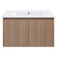 Mueble Vanitorio Austin Nogal Oscuro con 2 Puertas 80x47x52 cm (Incluye Cubierta de Loza) - Miniatura 2