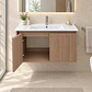 Mueble Vanitorio Austin Nogal Oscuro con 2 Puertas 80x47x52 cm (Incluye Cubierta de Loza) - Miniatura 5