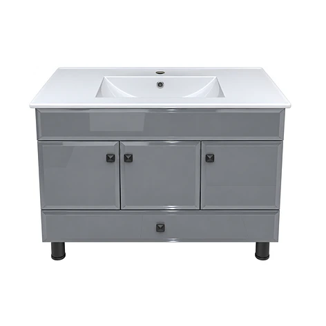 Mueble Vanitorio Bellmont Gris con Cubierta 100x47x80 cm (Incluye Cubierta de Loza) 1