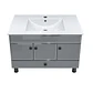 Mueble Vanitorio Bellmont Gris con Cubierta 100x47x80 cm (Incluye Cubierta de Loza) - Miniatura 5
