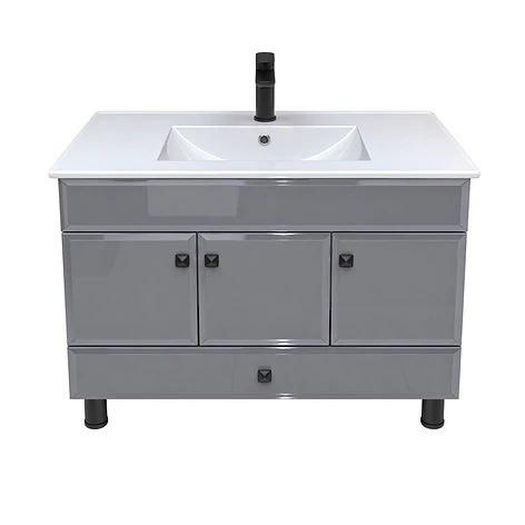 Mueble Vanitorio Bellmont Gris con Cubierta 100x47x80 cm (Incluye Cubierta de Loza) 9